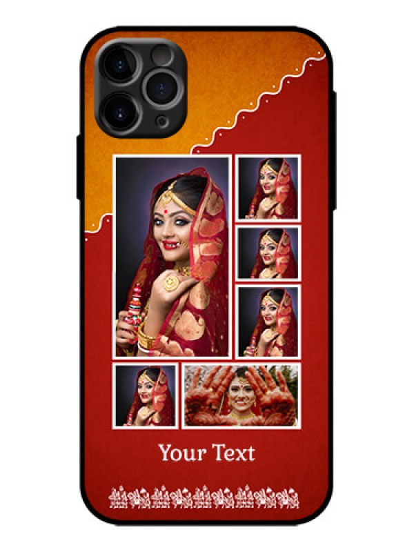 Custom iPhone 11 Pro Max Custom Metal Phone Case - Wedding Pic Upload Design