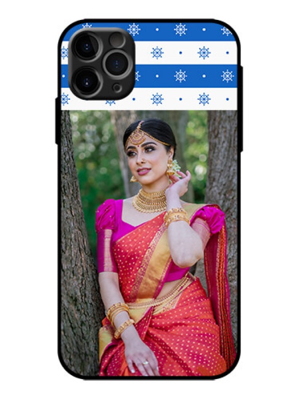 Custom iPhone 11 Pro Max Custom Metal Phone Case - Snow Pattern Design