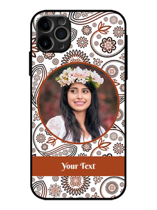 Custom iPhone 11 Pro Max Custom Metal Phone Case - Abstract Flower Design