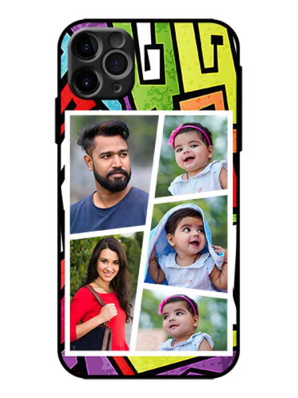 Custom iPhone 11 Pro Max Custom Metal Phone Case - Graffiti Pattern Design