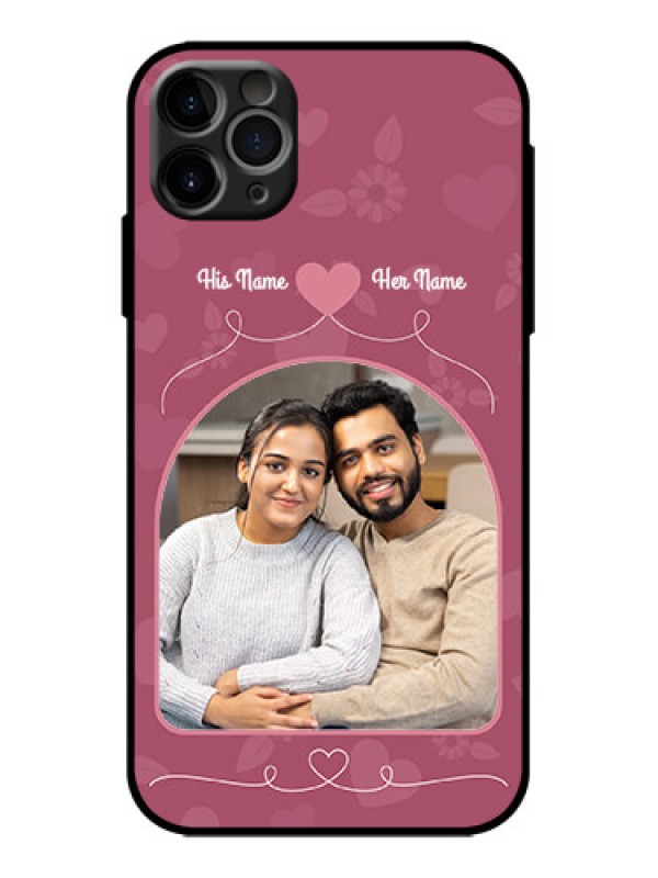 Custom iPhone 11 Pro Max Custom Metal Phone Case - Love Floral Design