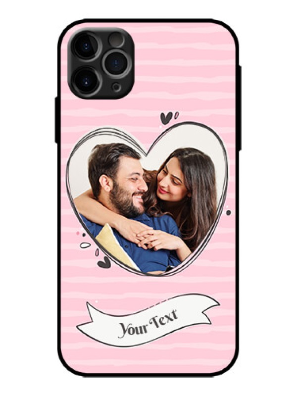 Custom iPhone 11 Pro Max Custom Metal Phone Case - Vintage Heart Design