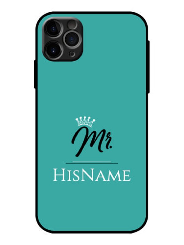 Custom iPhone 11 Pro Max Custom Metal Phone Case - Mr With Name Design