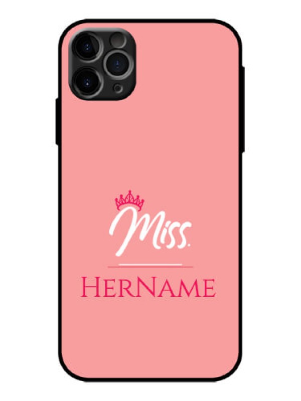 Custom iPhone 11 Pro Max Custom Metal Phone Case - Mrs With Name Design