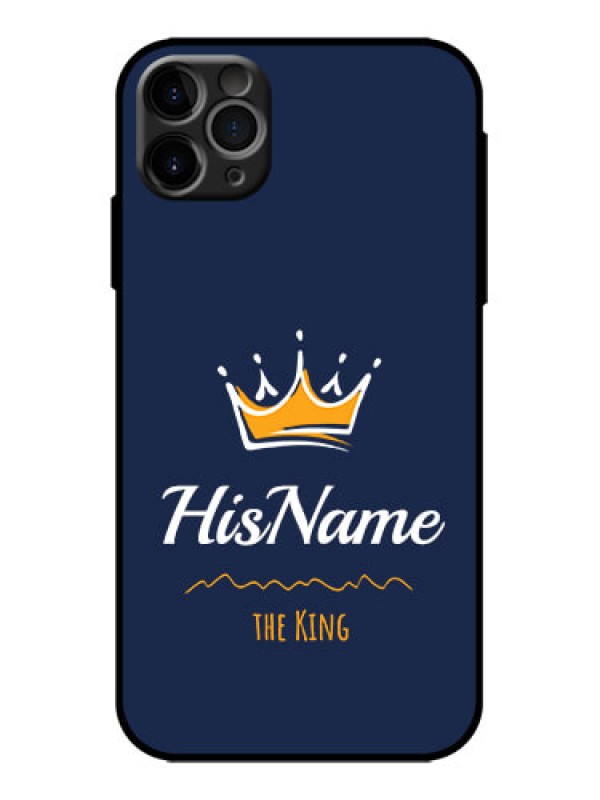 Custom iPhone 11 Pro Max Custom Metal Phone Case - King With Name Design