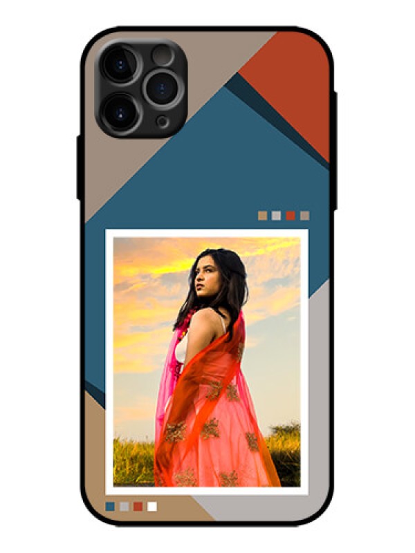 Custom iPhone 11 Pro Max Custom Metal Phone Case - Retro Color Pallet Design