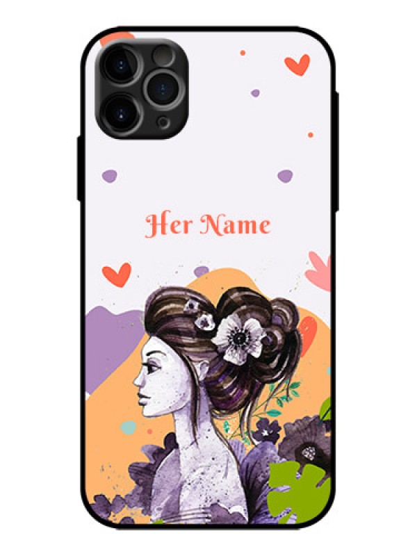 Custom iPhone 11 Pro Max Custom Metal Phone Case - Woman And Nature Design