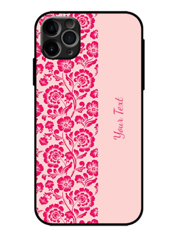 Custom iPhone 11 Pro Max Custom Metal Phone Case - Attractive Floral Pattern Design