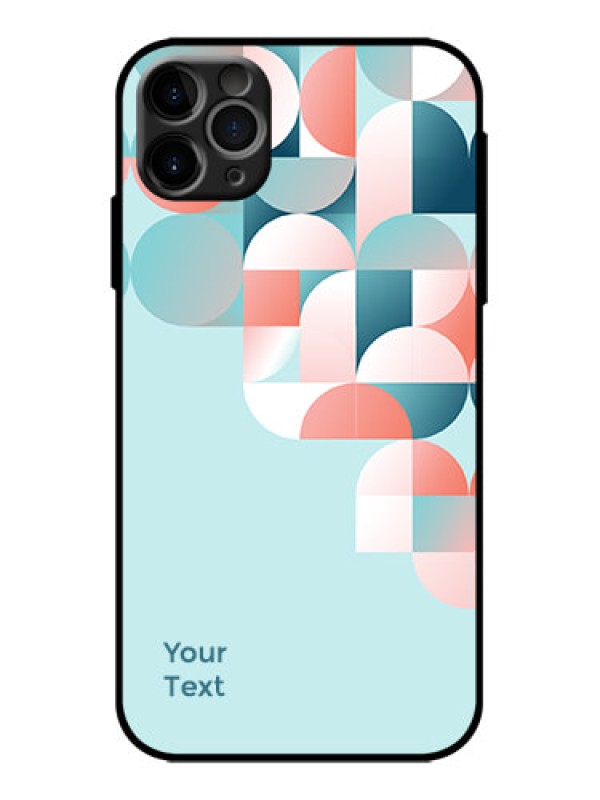 Custom iPhone 11 Pro Max Custom Metal Phone Case - Stylish Semi - Circle Pattern Design