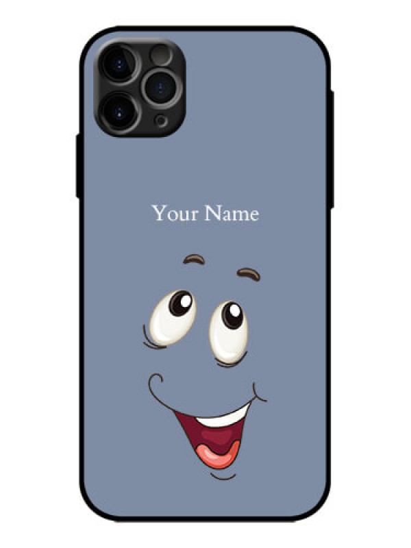 Custom iPhone 11 Pro Max Custom Metal Phone Case - Laughing Cartoon Face Design