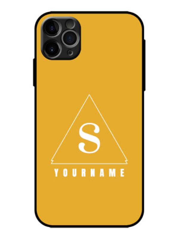 Custom iPhone 11 Pro Max Custom Metal Phone Case - Simple Triangle Design