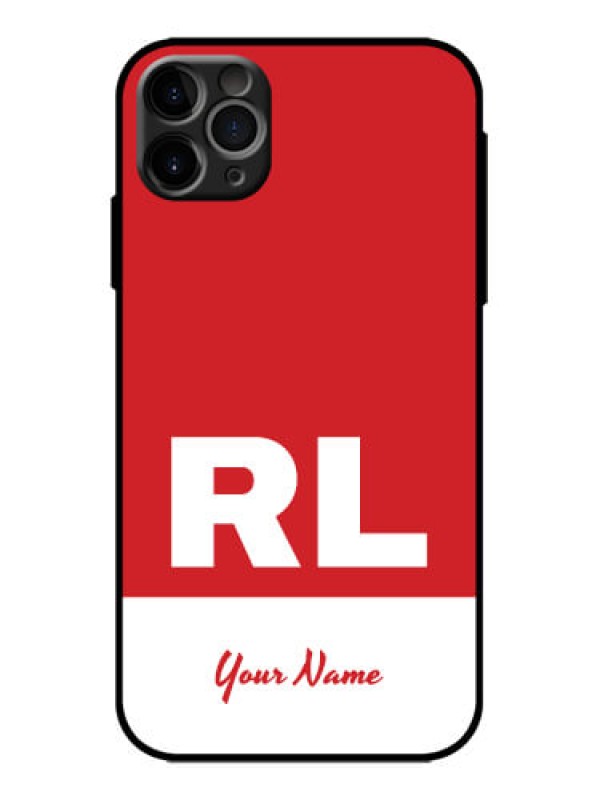 Custom iPhone 11 Pro Max Custom Metal Phone Case - Dual Tone Custom Text Design