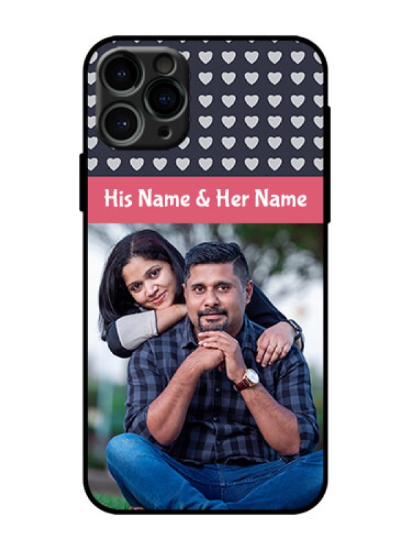 Custom iPhone 11 Pro Custom Metal Phone Case - Love Symbols Design