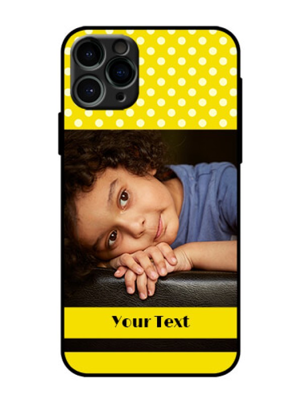 Custom iPhone 11 Pro Custom Metal Phone Case - Bright Yellow Case Design