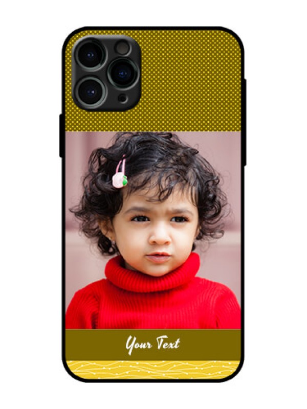 Custom iPhone 11 Pro Custom Metal Phone Case - Simple Green Color Design