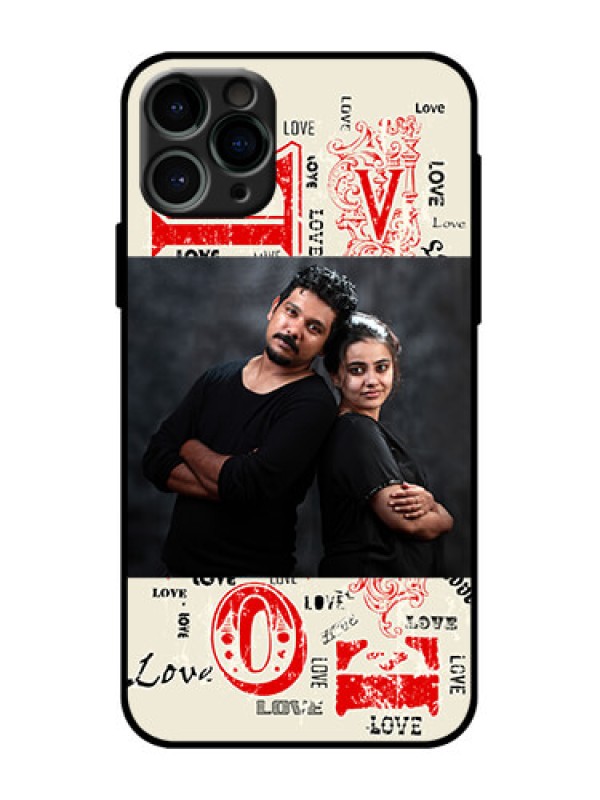 Custom iPhone 11 Pro Custom Metal Phone Case - Trendy Love Design Case