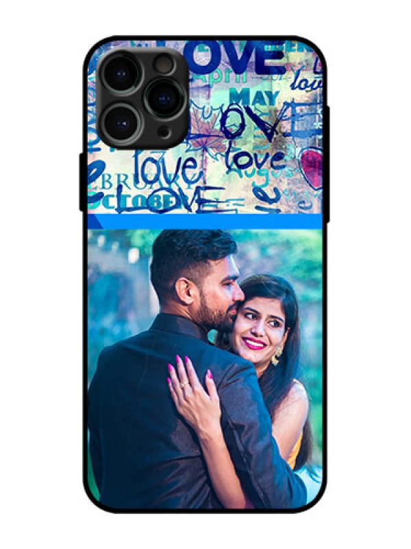Custom iPhone 11 Pro Custom Metal Phone Case - Colorful Love Design