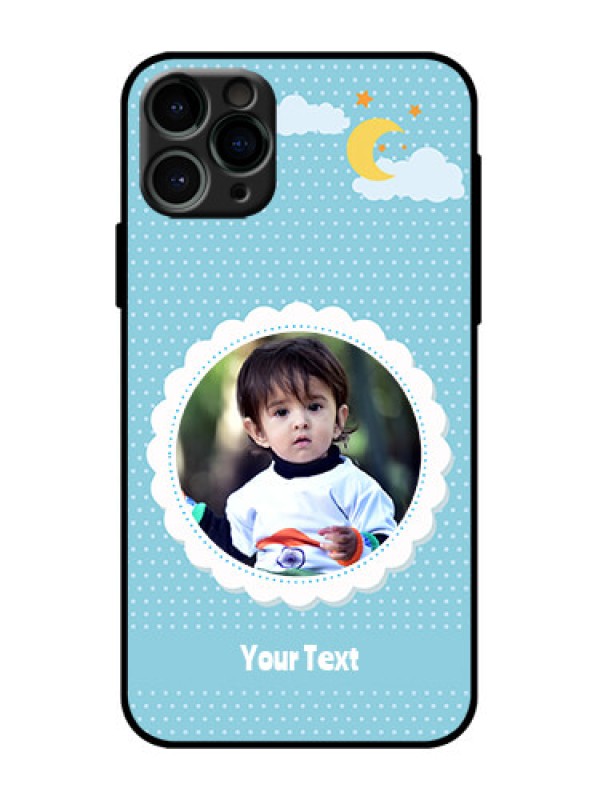 Custom iPhone 11 Pro Custom Metal Phone Case - Violet Pattern Design