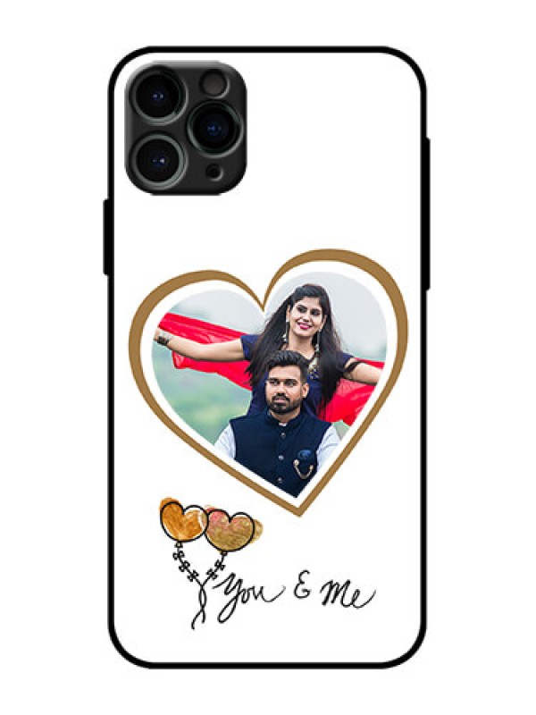 Custom iPhone 11 Pro Custom Metal Phone Case - You and Me Design