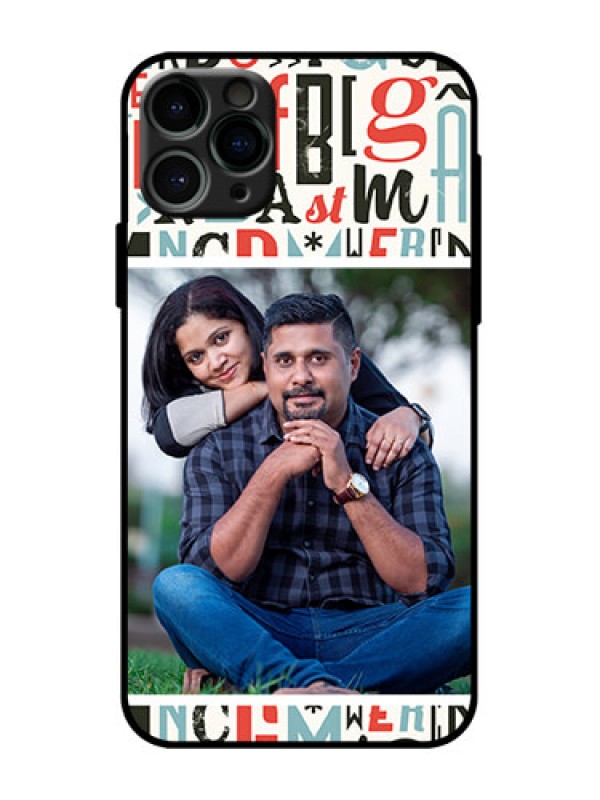 Custom iPhone 11 Pro Custom Metal Phone Case - Alphabet Design