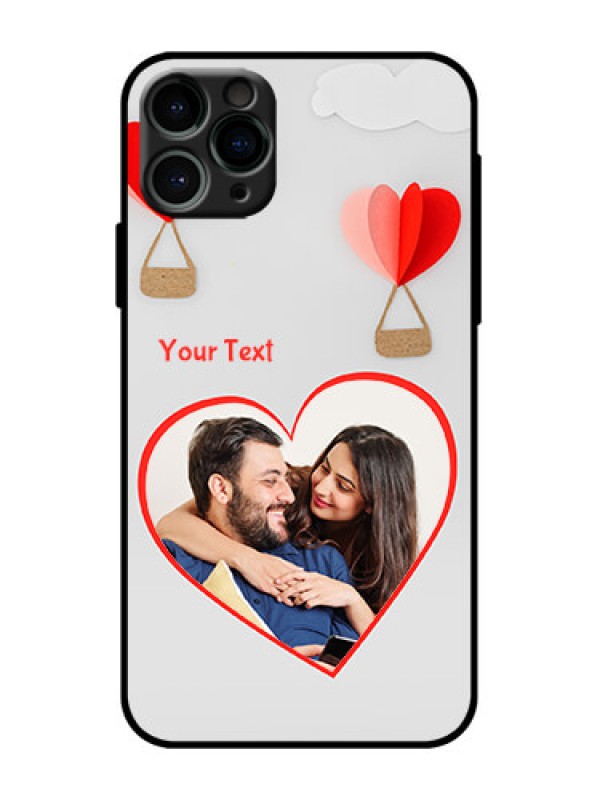 Custom iPhone 11 Pro Custom Metal Phone Case - Parachute Love Design