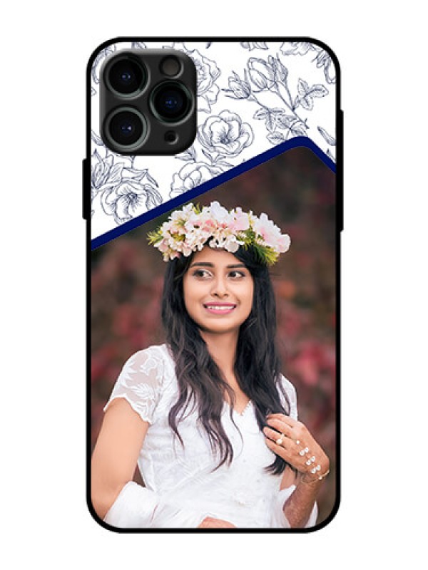 Custom iPhone 11 Pro Custom Metal Phone Case - Classy Floral Design