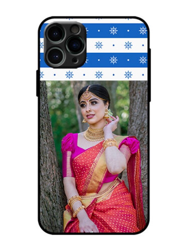 Custom iPhone 11 Pro Custom Metal Phone Case - Snow Pattern Design