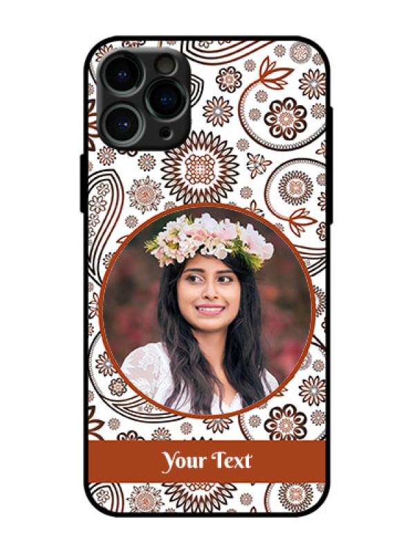 Custom iPhone 11 Pro Custom Metal Phone Case - Abstract Flower Design