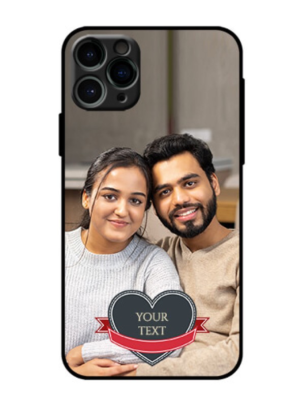 Custom iPhone 11 Pro Custom Metal Phone Case - Just Married Couple Design