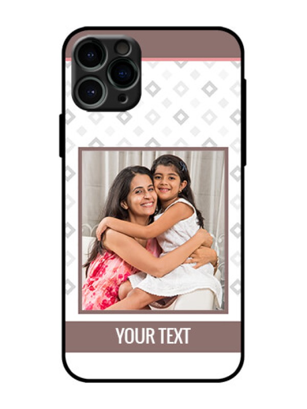 Custom iPhone 11 Pro Custom Metal Phone Case - Simple Diamond Design