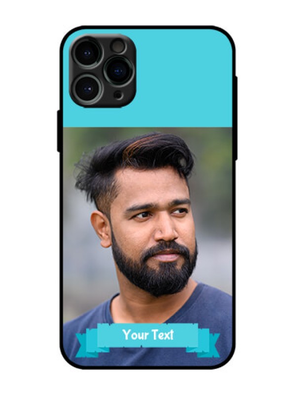 Custom iPhone 11 Pro Custom Metal Phone Case - Blue Color Design