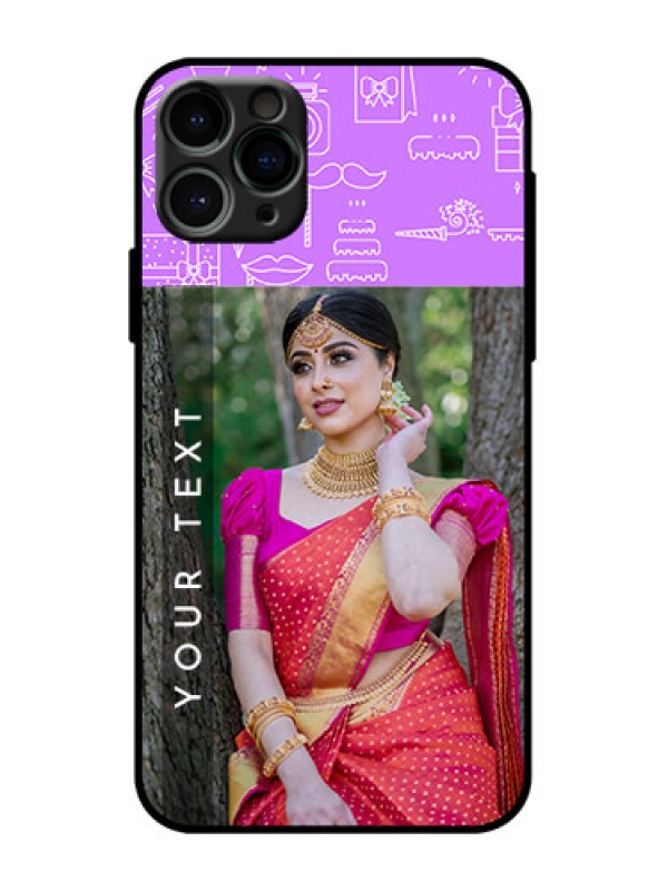 Custom iPhone 11 Pro Custom Metal Phone Case - Birthday Icons Design