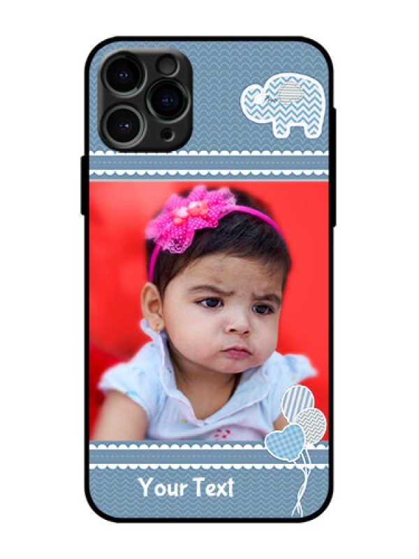 Custom iPhone 11 Pro Custom Metal Phone Case - With Kids Pattern Design