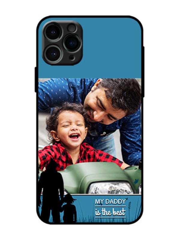 Custom iPhone 11 Pro Custom Metal Phone Case - Best Dad Design