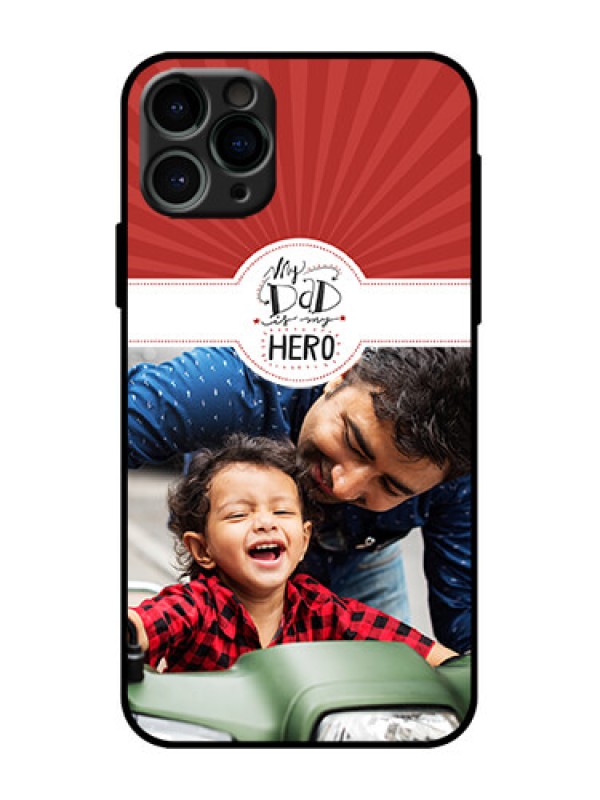 Custom iPhone 11 Pro Custom Metal Phone Case - My Dad Hero Design