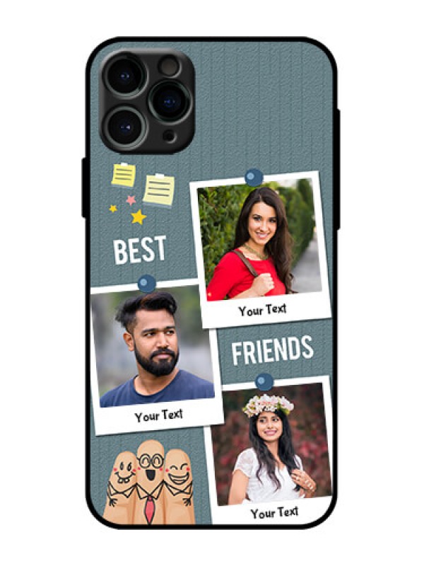 Custom iPhone 11 Pro Custom Metal Phone Case - Sticky Frames And Friendship Design
