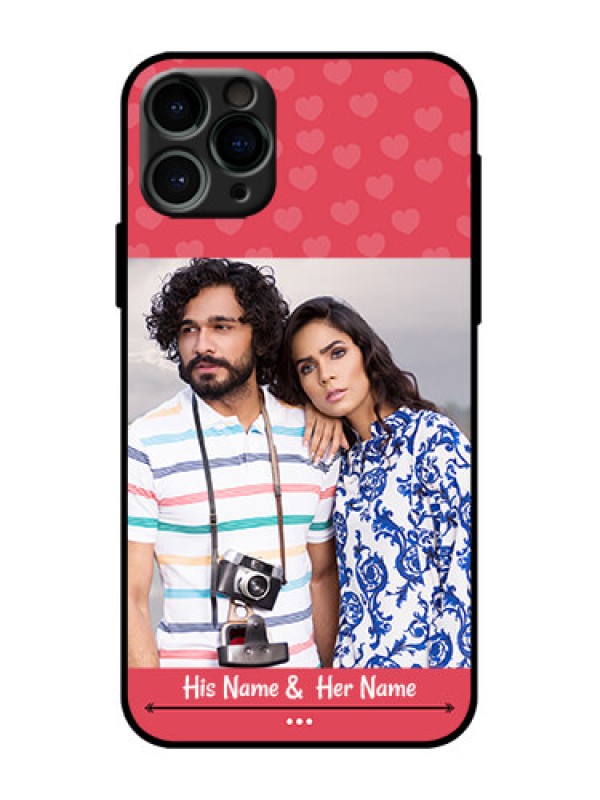 Custom iPhone 11 Pro Custom Metal Phone Case - Simple Love Design