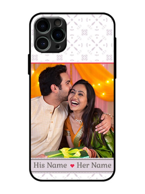 Custom iPhone 11 Pro Custom Metal Phone Case - With Photo And Ethnic Design