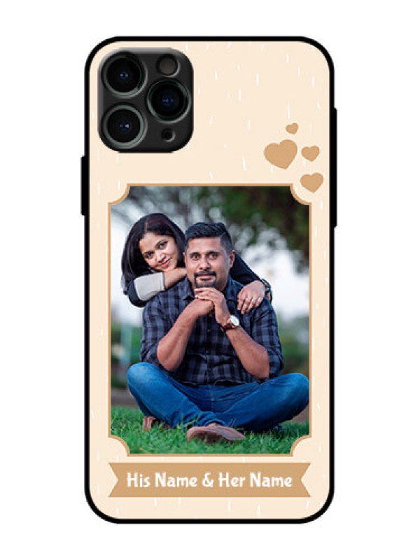 Custom iPhone 11 Pro Custom Metal Phone Case - With Confetti Love Design