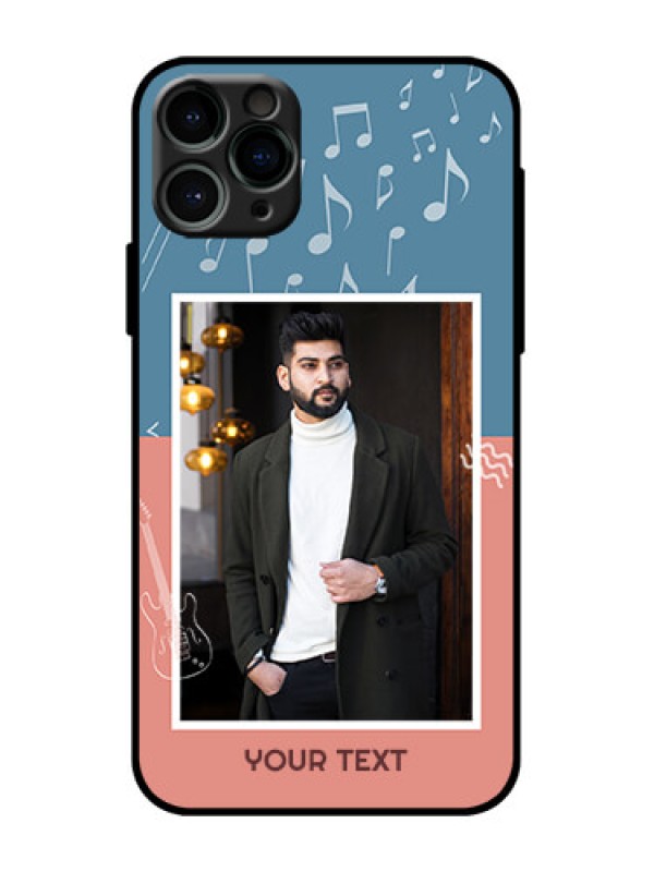 Custom iPhone 11 Pro Custom Metal Phone Case - With Color Musical Note Design