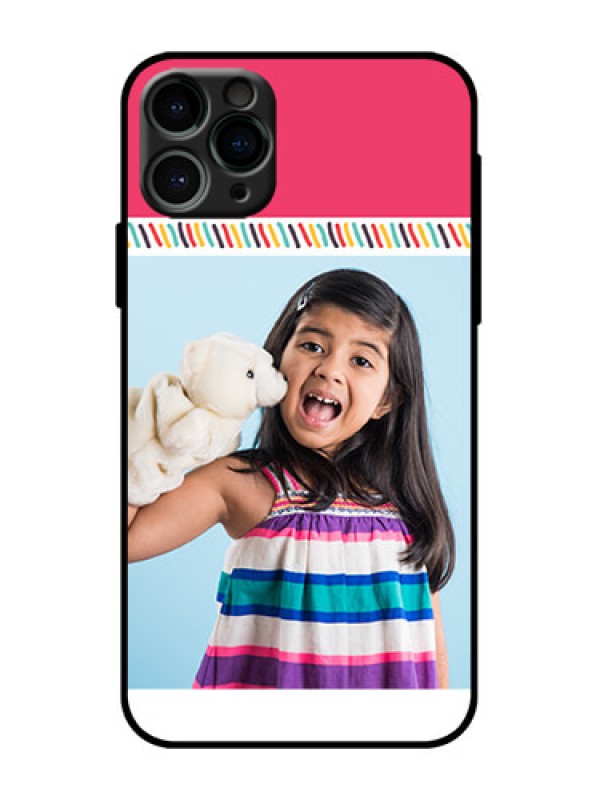 Custom iPhone 11 Pro Custom Metal Phone Case - Line Art Design