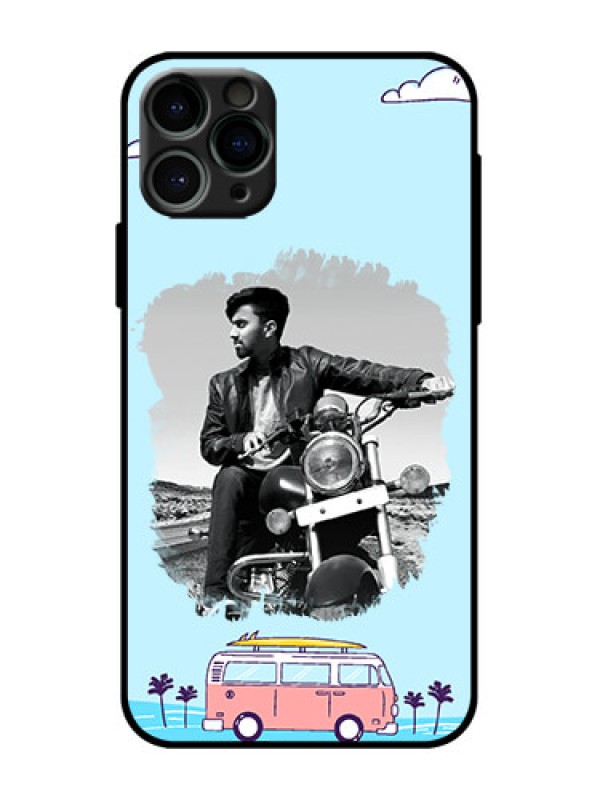 Custom iPhone 11 Pro Custom Metal Phone Case - Travel and Adventure Design