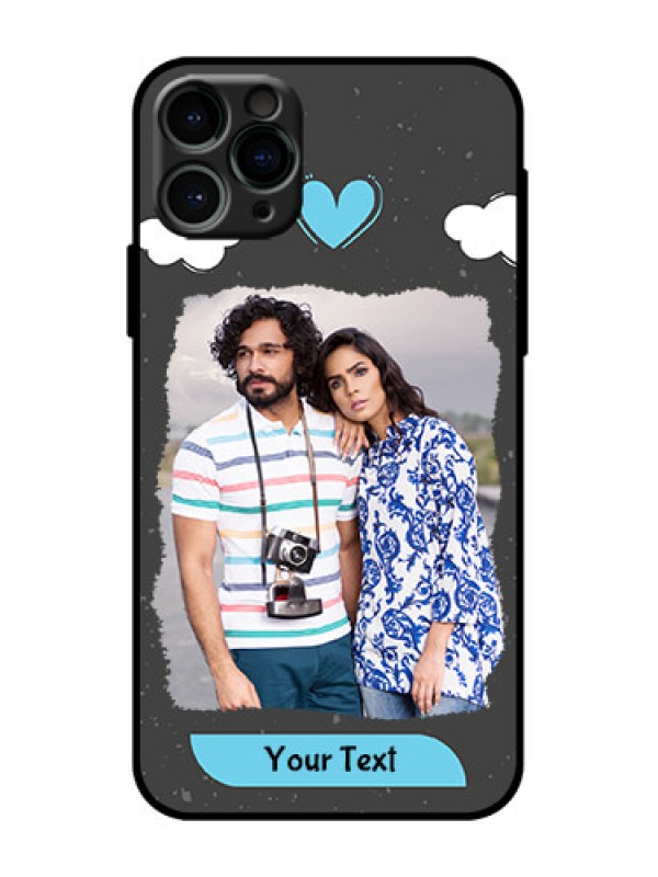 Custom iPhone 11 Pro Custom Metal Phone Case - Splashes With Love Doodles Design