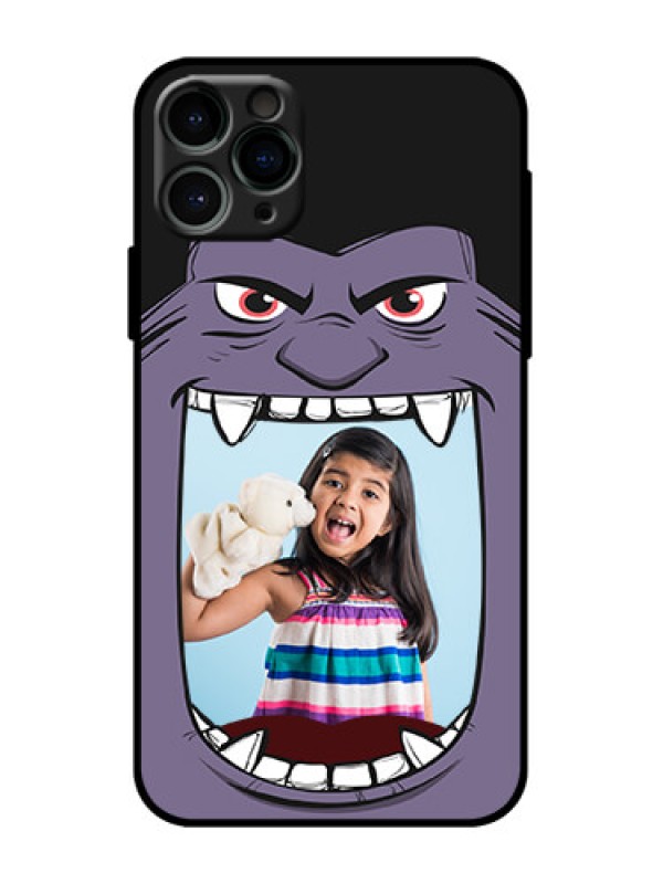 Custom iPhone 11 Pro Custom Metal Phone Case - Angry Monster Design
