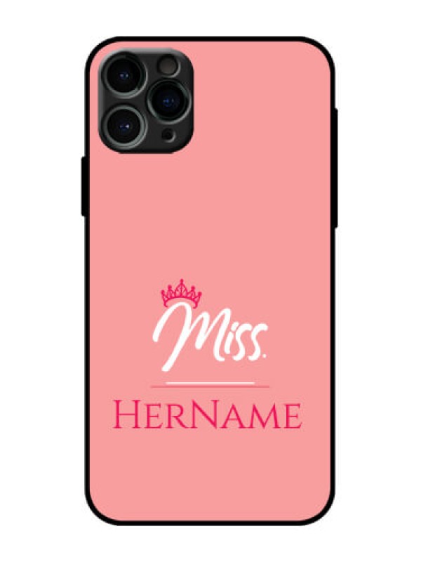 Custom iPhone 11 Pro Custom Metal Phone Case - Mrs With Name Design