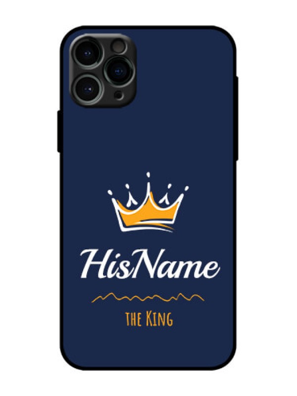 Custom iPhone 11 Pro Custom Metal Phone Case - King With Name Design