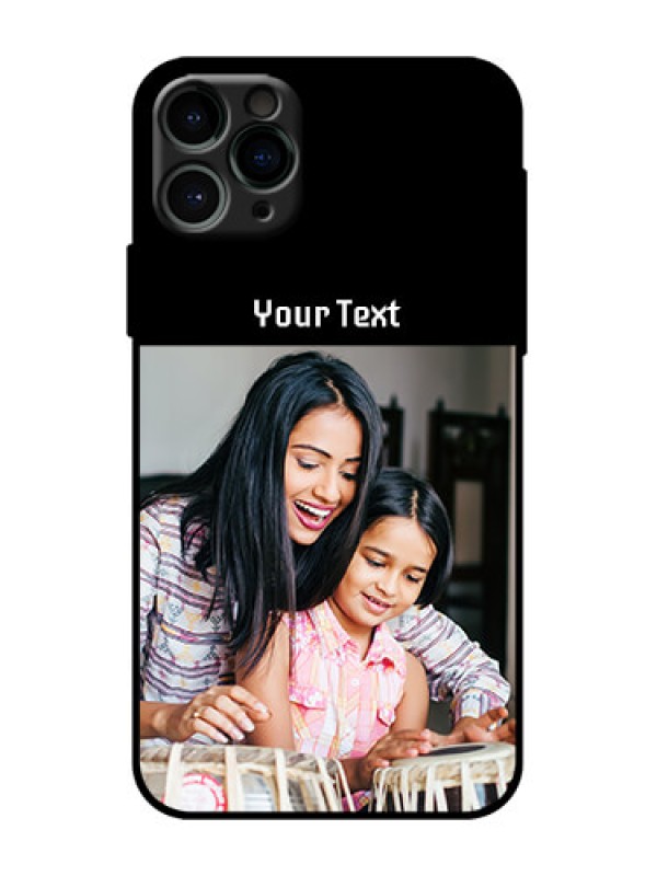 Custom iPhone 11 Pro Custom Metal Phone Case - Photo With Name Design