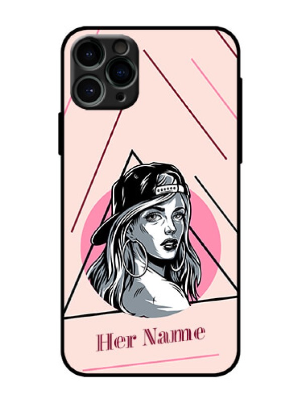 Custom iPhone 11 Pro Custom Metal Phone Case - Rockstar Girl Design