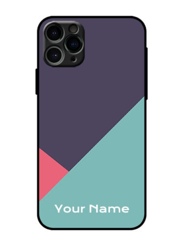 Custom iPhone 11 Pro Custom Metal Phone Case - Tri Color Abstract Design