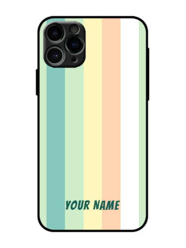 Custom iPhone 11 Pro Custom Metal Phone Case - Multi - Colour Stripes Design